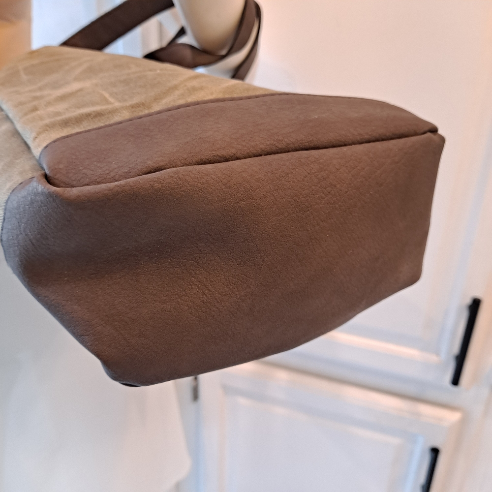 Legacy Brown Waxed Canvas and Leather Double Wine Cooler Tote Bag - Picture 8 of 8